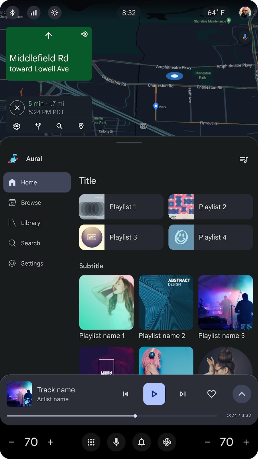 Wireless CarPlay screens