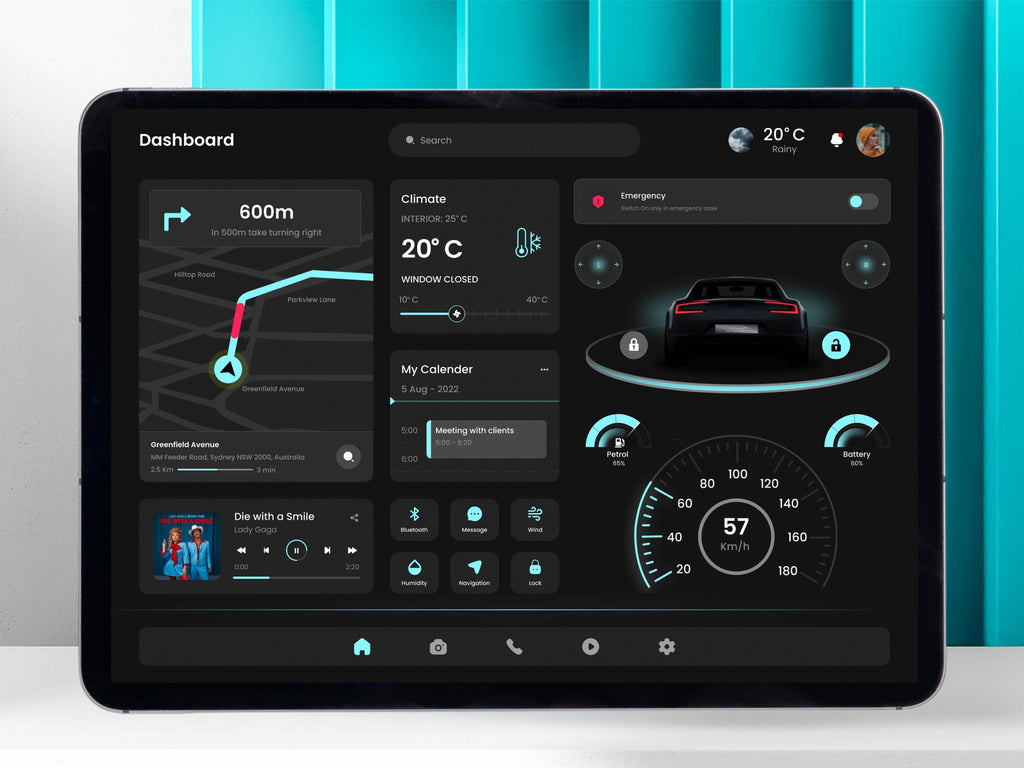 Wireless CarPlay screens